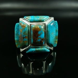 Handmade Morenci Turquoise & Sterling Silver Ring